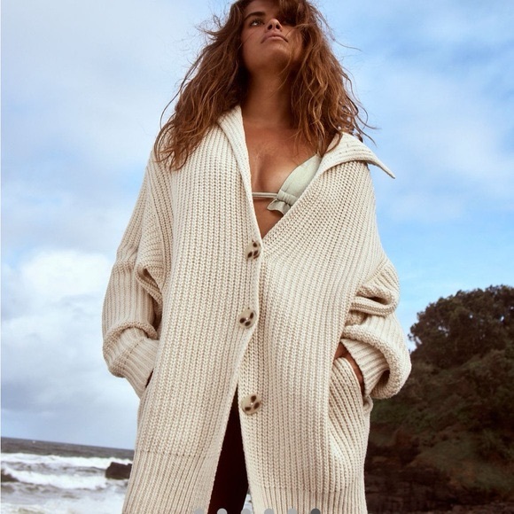 Free People Sweaters - Free People Swim Too Deep Cream Women's Cardigan NWT